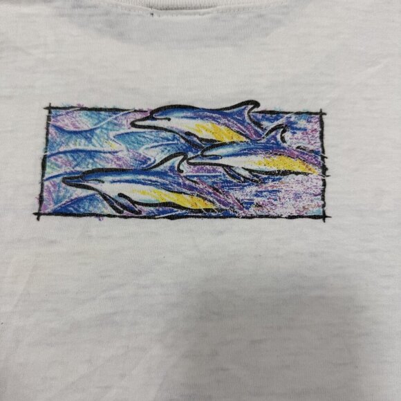 Vintage CrazyShirt Dolphin T-Shirt Large - Picture 6 of 7